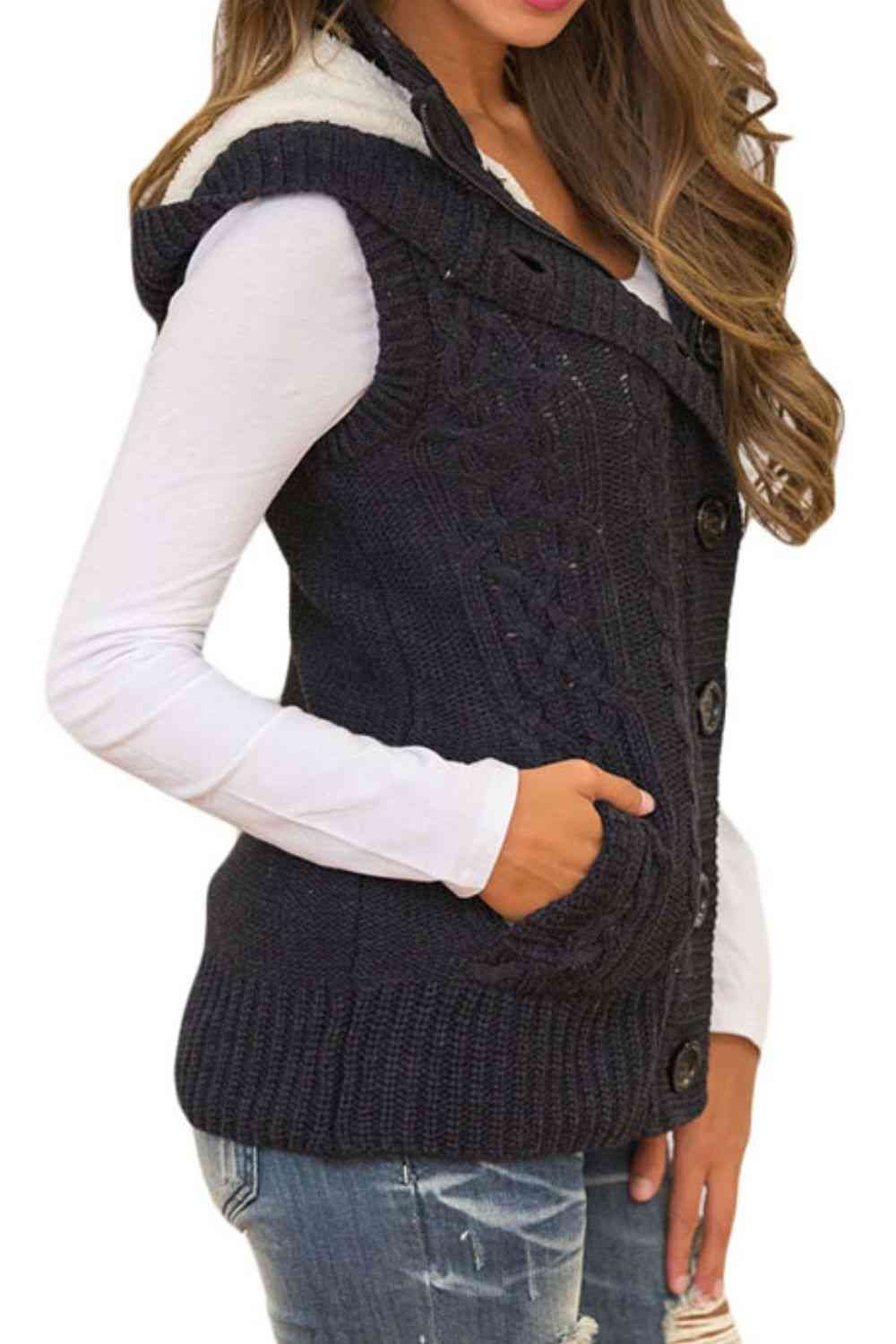 Cozy Up Hooded Sweater Vest
