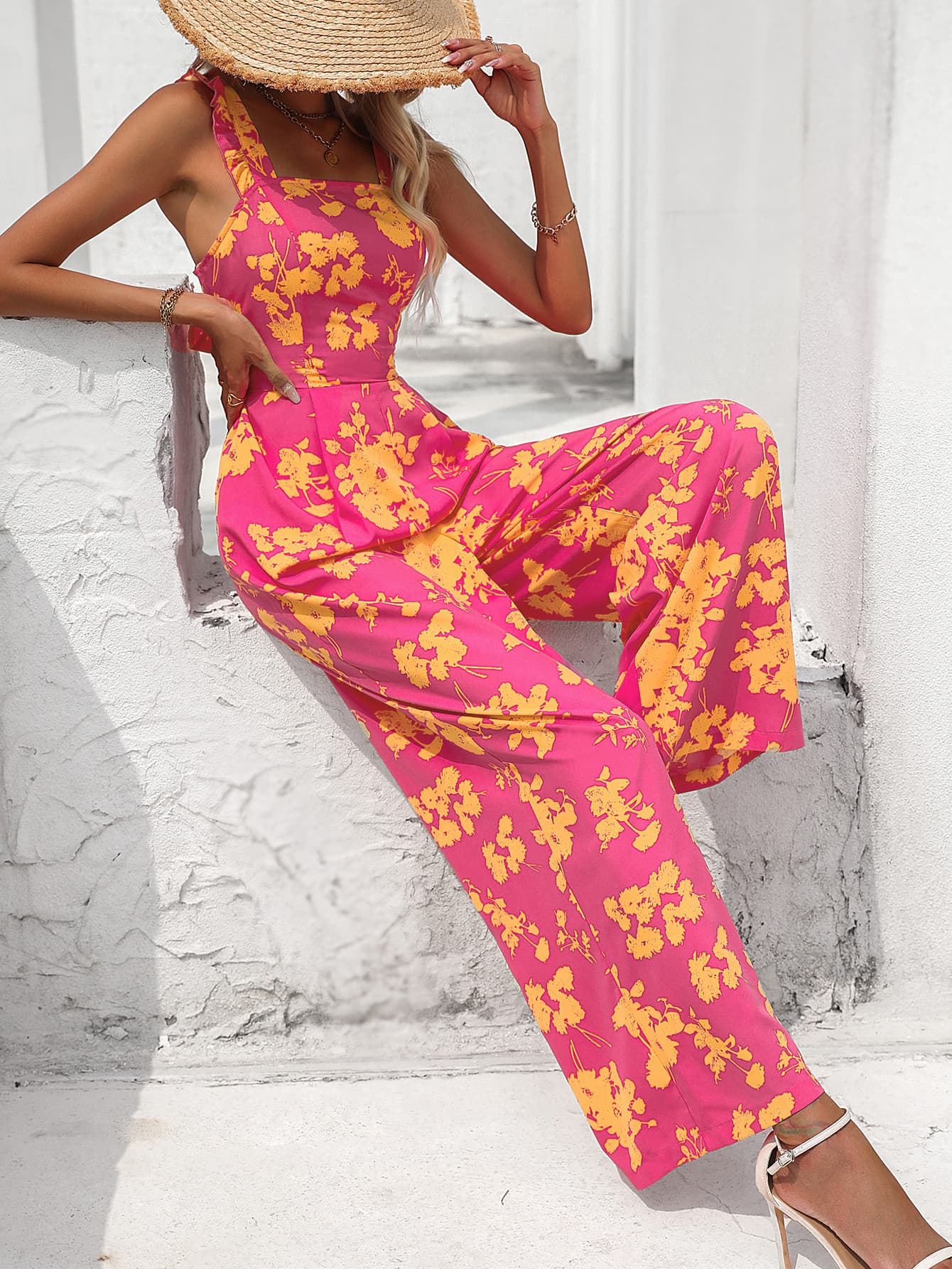 Happy With You Floral Jumpsuit