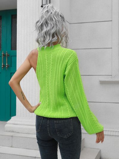 Lara Cable-Knit Asymmetrical Sweater