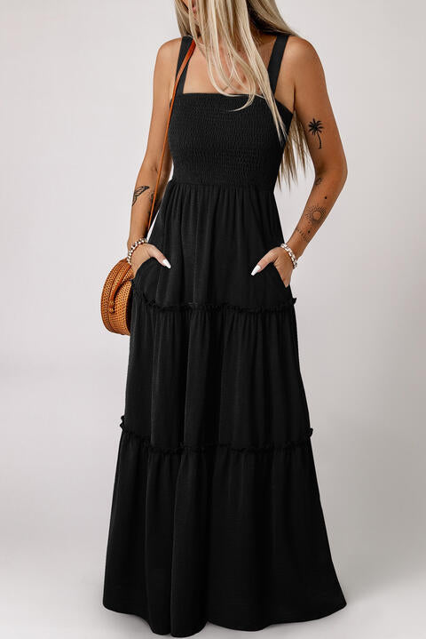 Charlie Smocked Sleeveless Maxi Dress