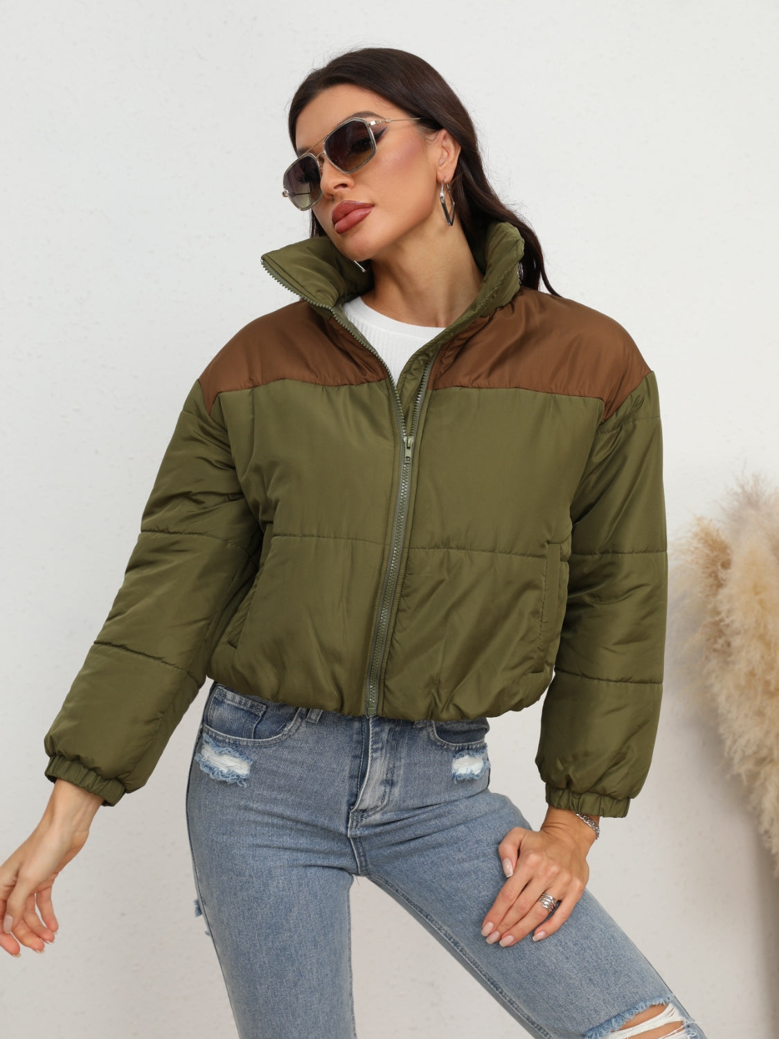 Fall Forever Two-Tone Puffer Jacket