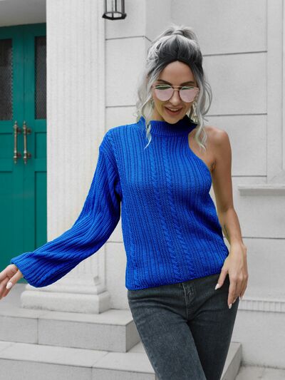 Lara Cable-Knit Asymmetrical Sweater