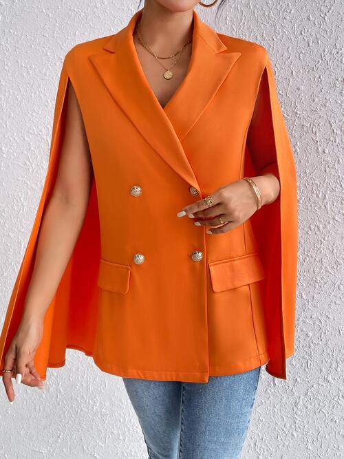 Camille Button Up Cape Sleeve Blazer