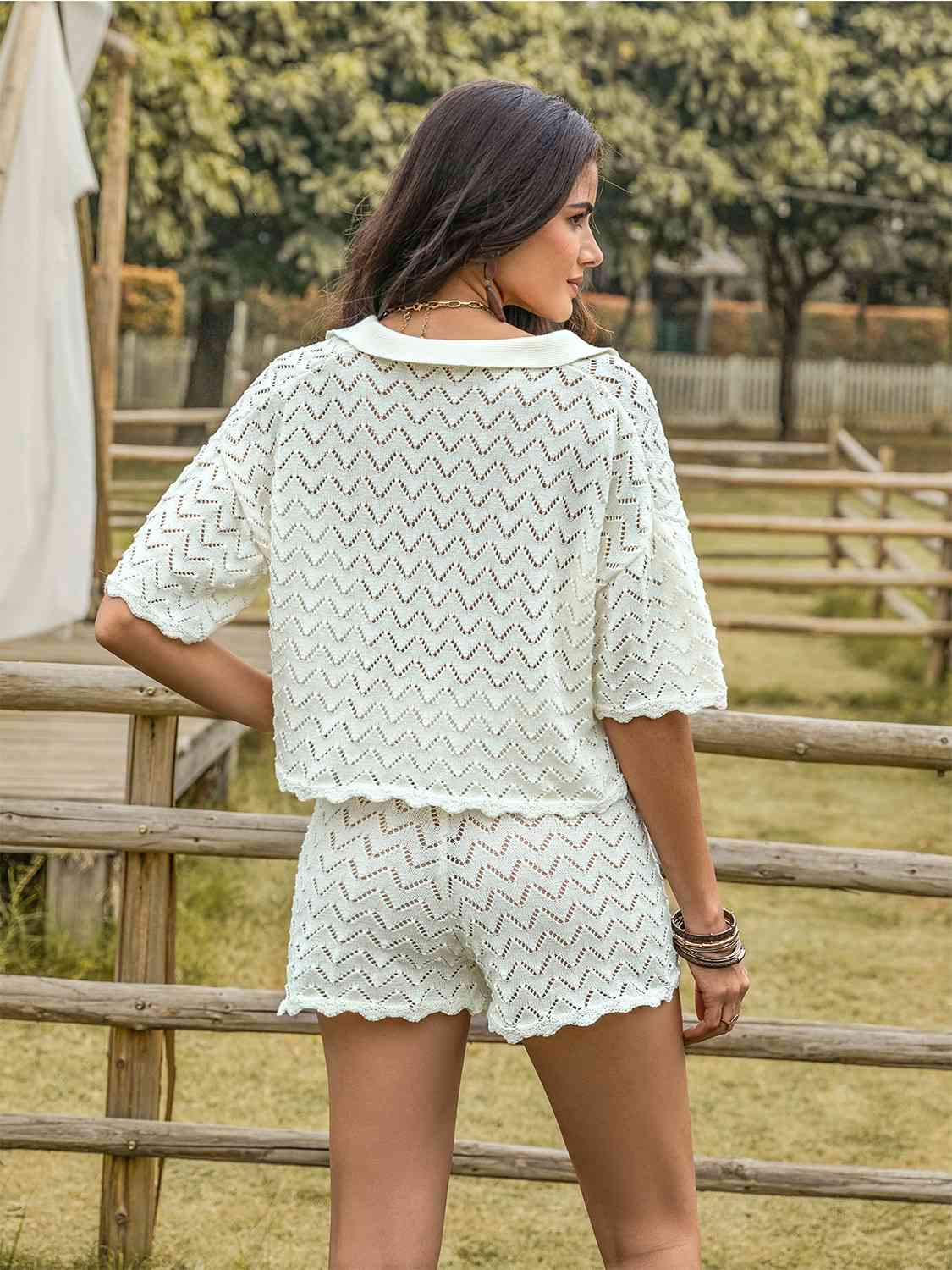 Gemma Eyelet Top and Shorts Set