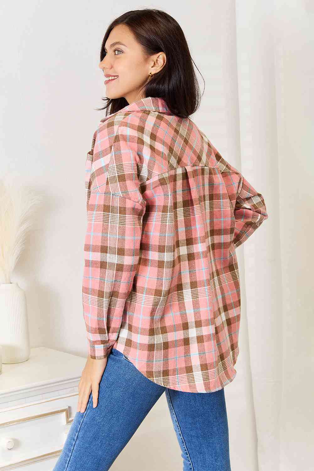 Kendra Plaid Long Sleeve Button-Up Shirt