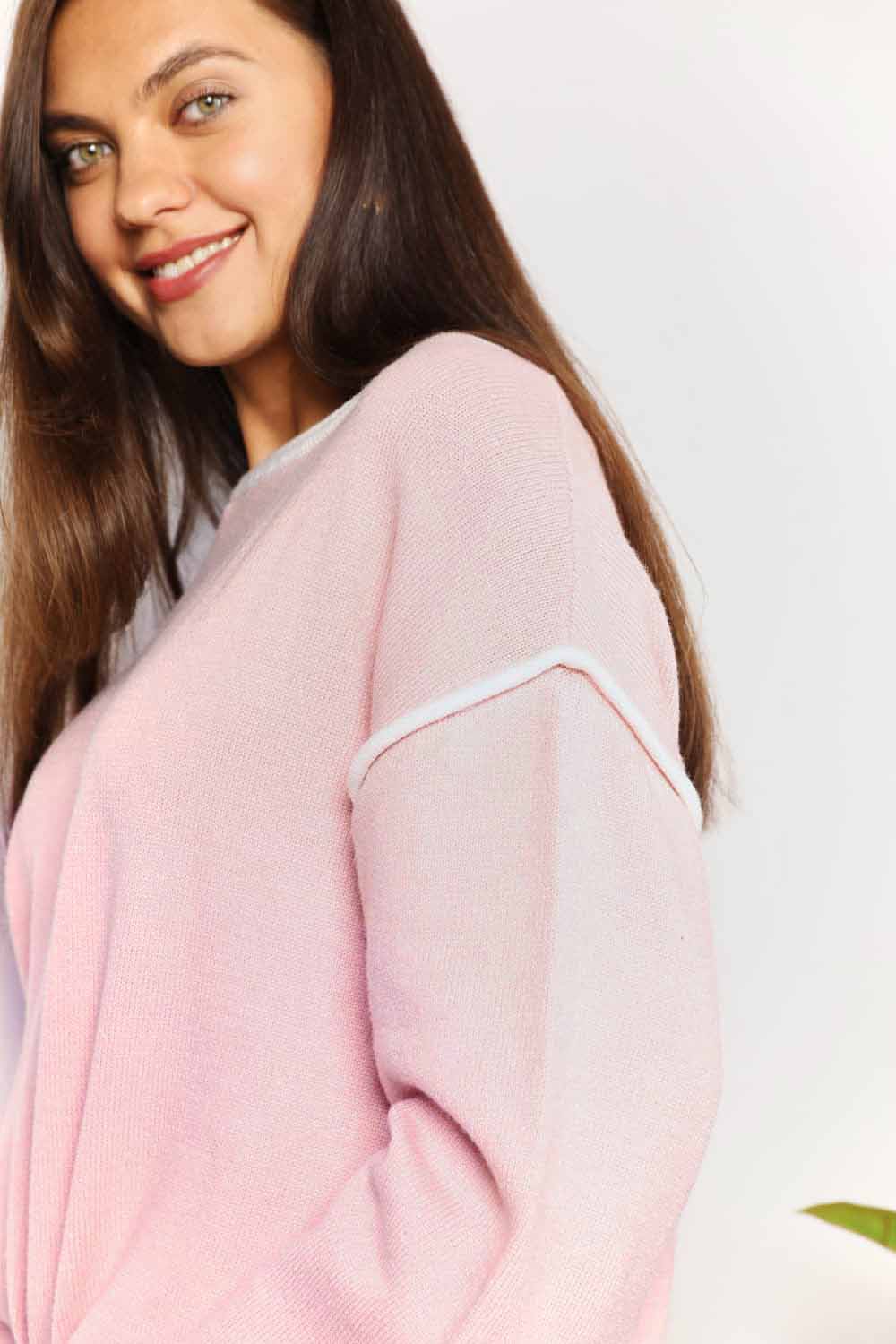Tiana Contrast Detail Knit Top