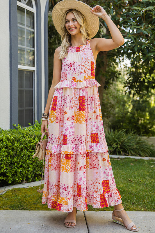 Color Me Cute Ruffled Maxi Dress