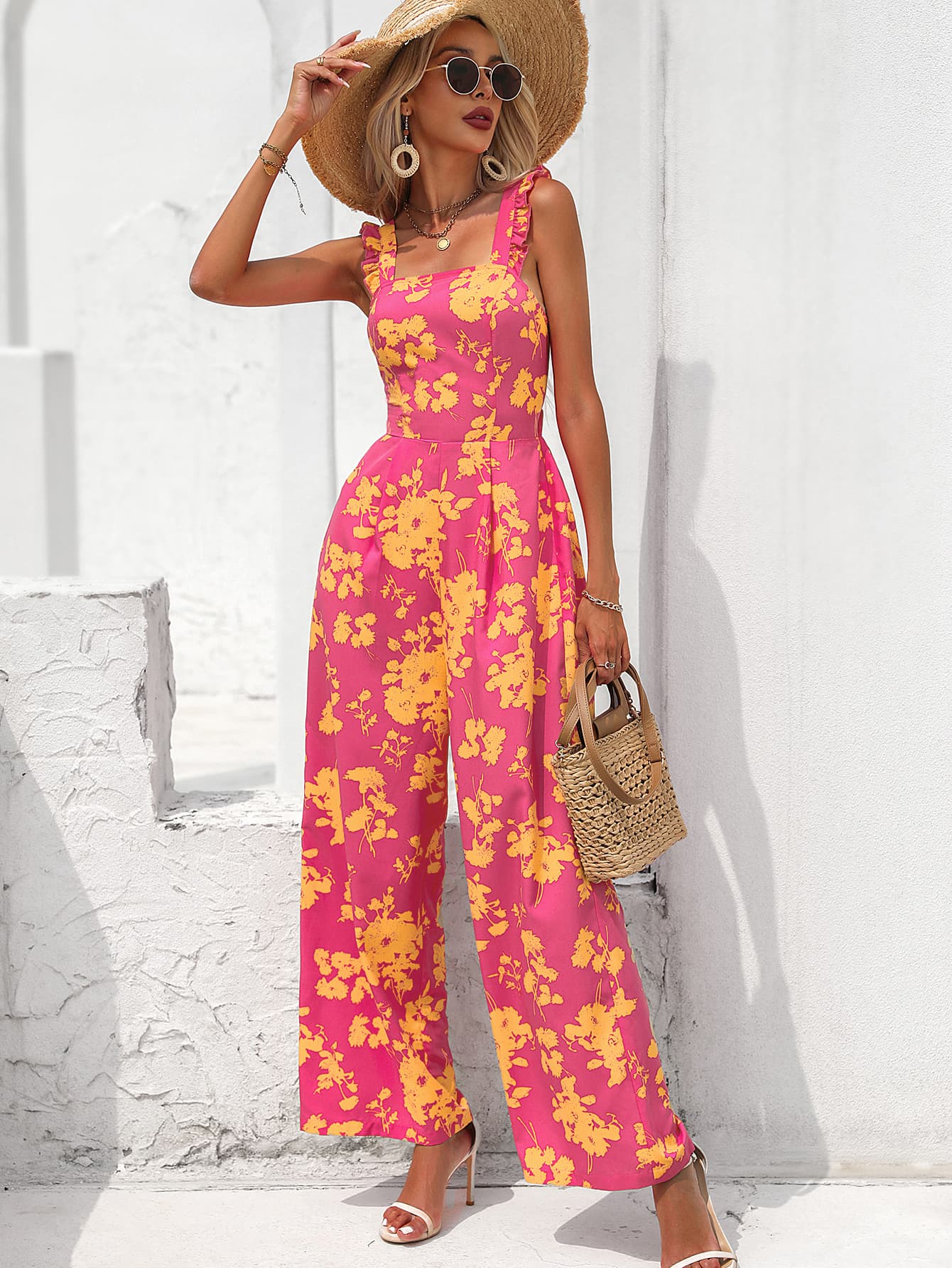 Happy With You Floral Jumpsuit