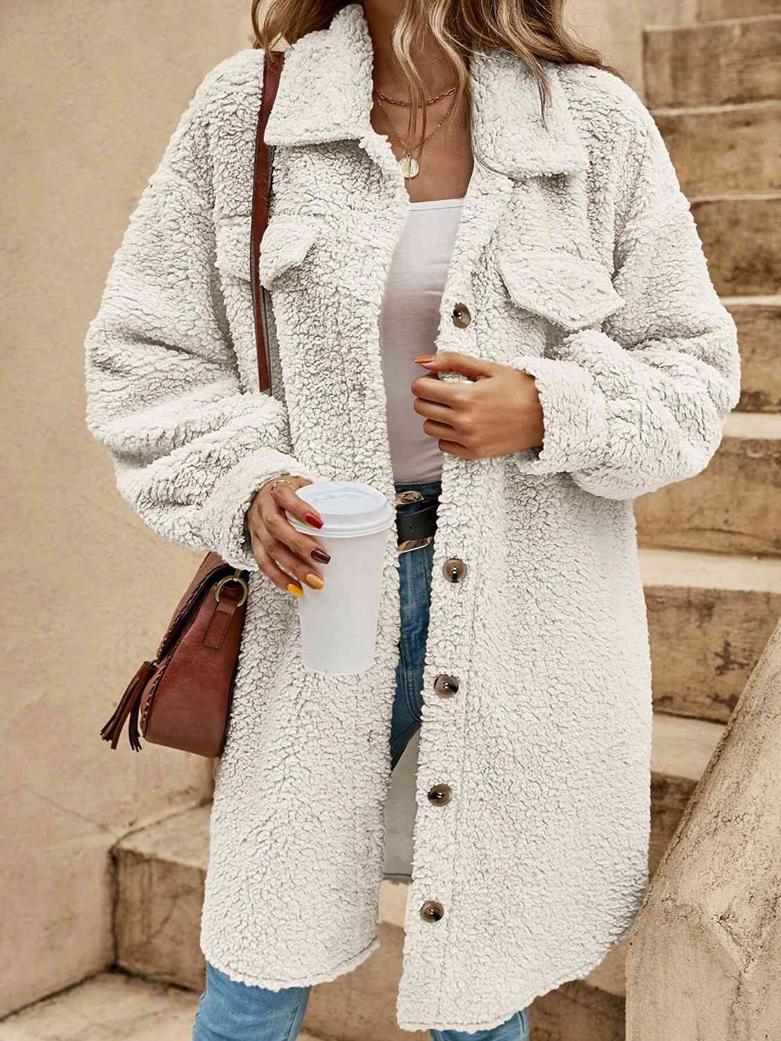 Josie Button Down Teddy Coat