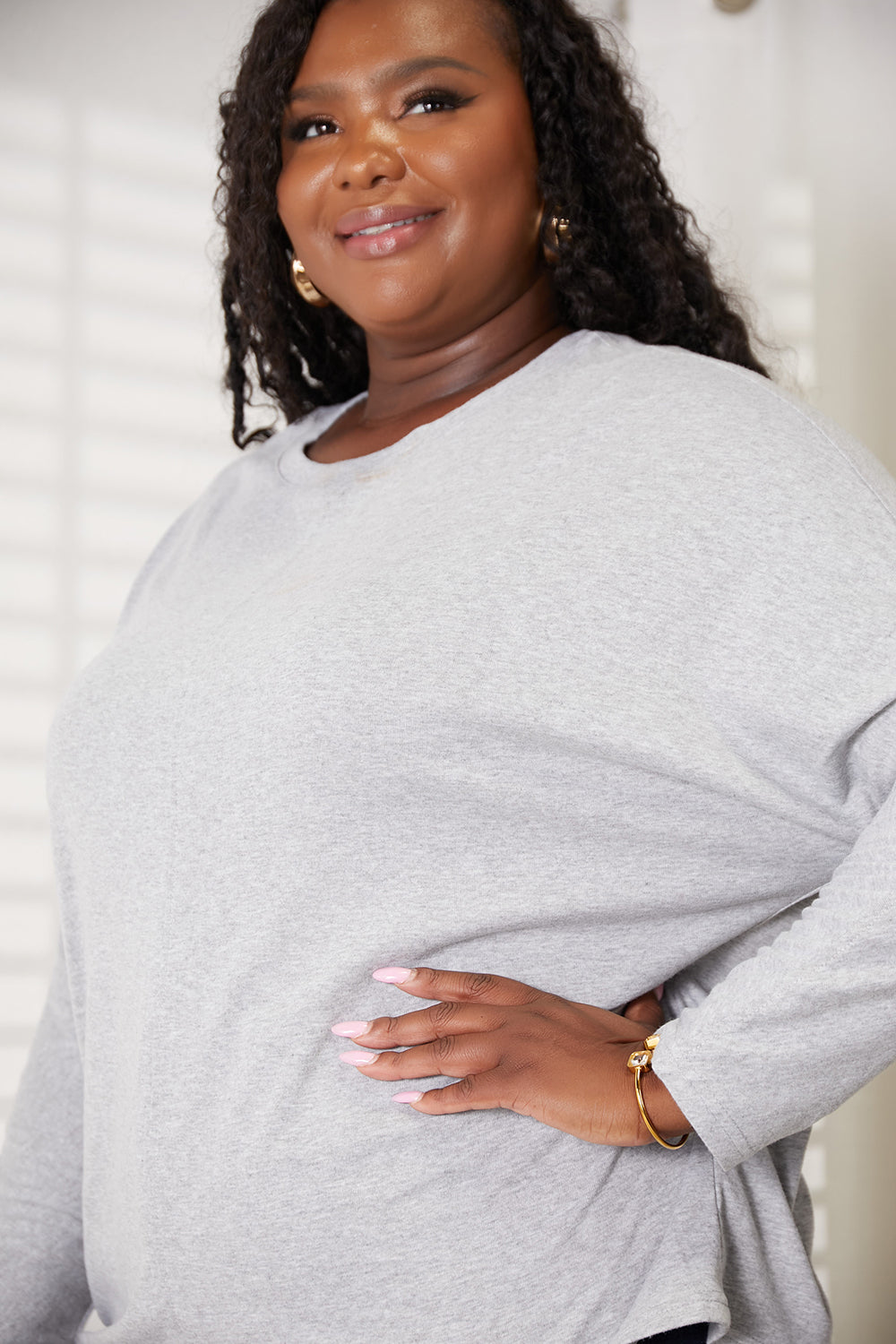 Madison Seam Detail Long Sleeve Top