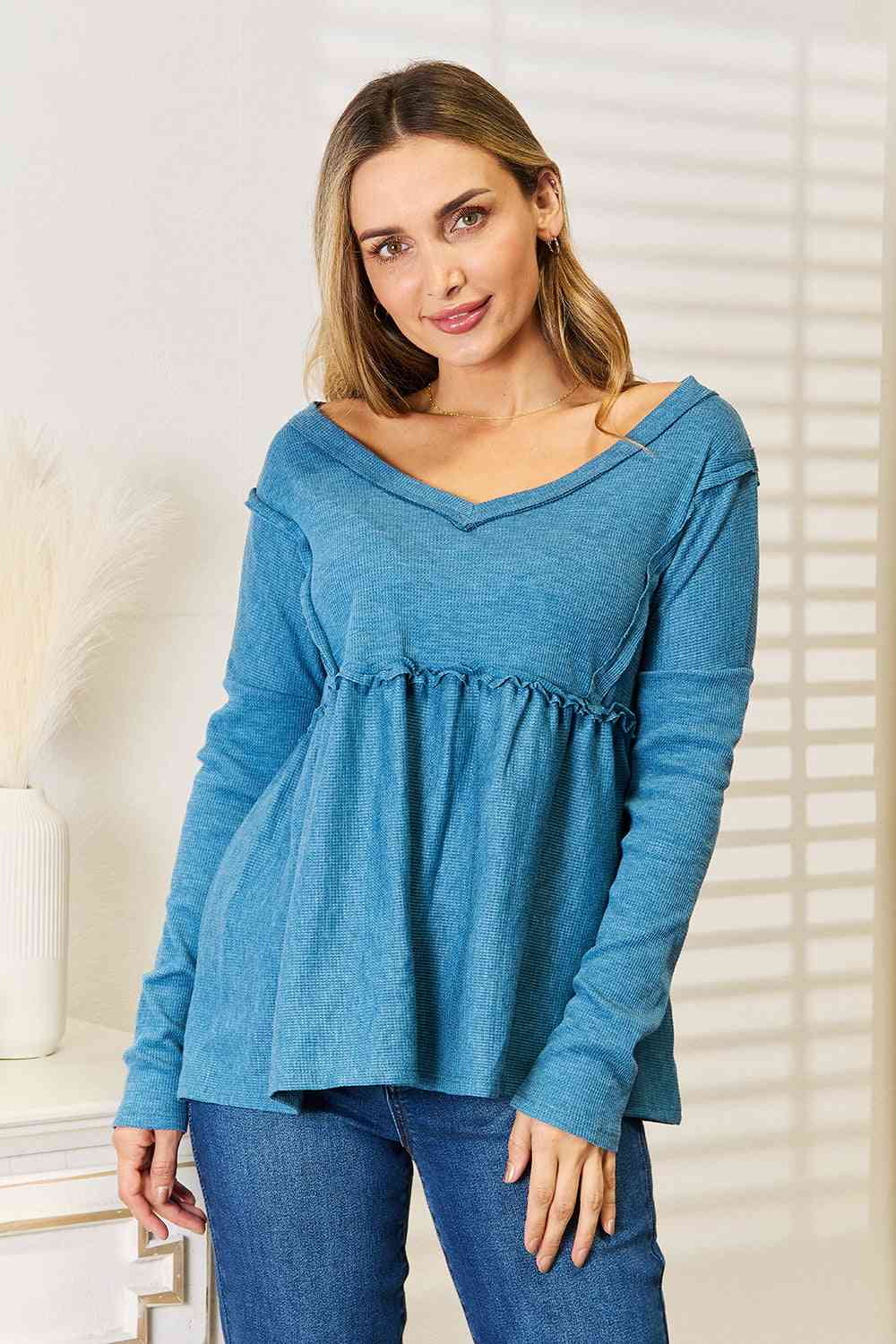 Be Mindful Babydoll Blouse