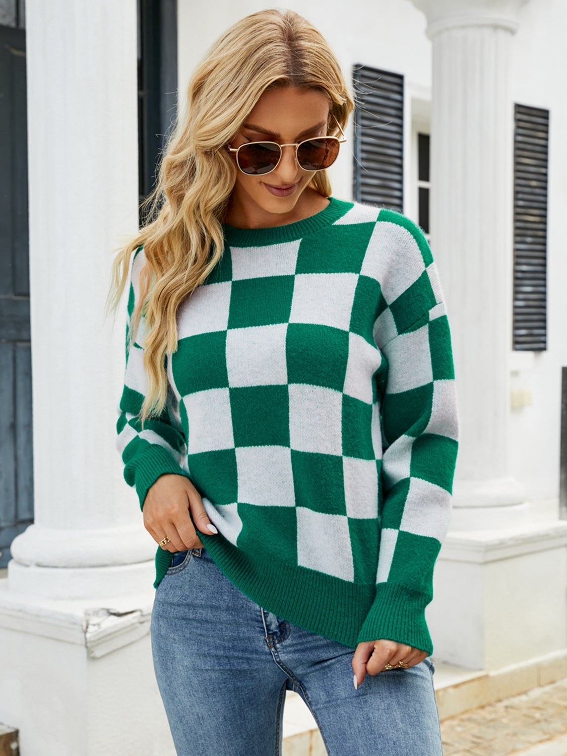 Play The Game Checkered Sweater