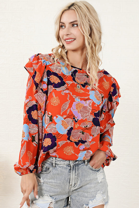 Paradiso Floral Ruffled Blouse