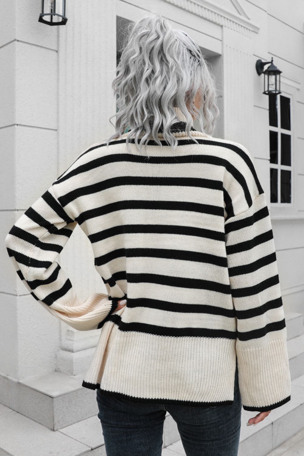 Good Life Striped Turtleneck Sweater