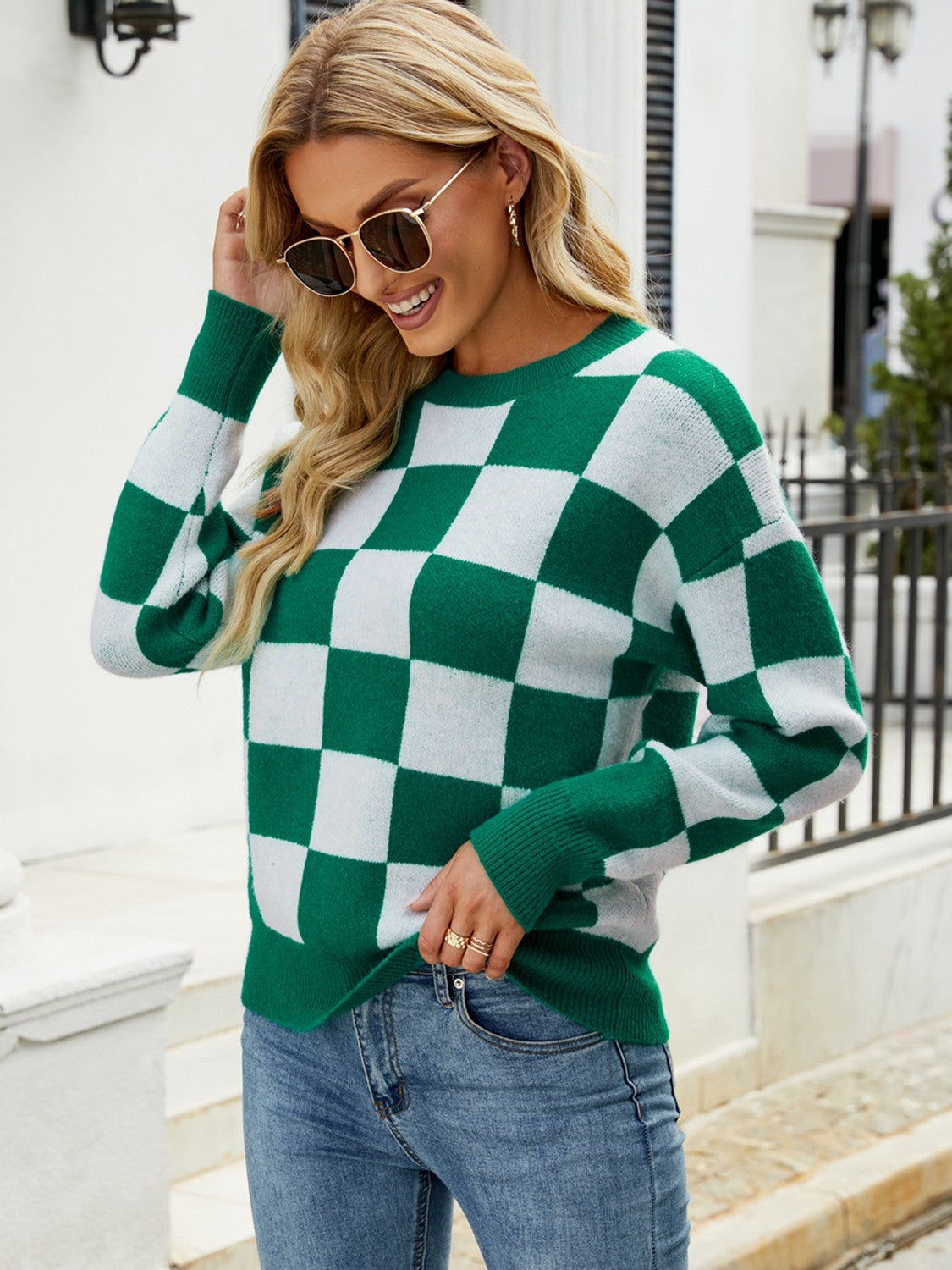 Play The Game Checkered Sweater
