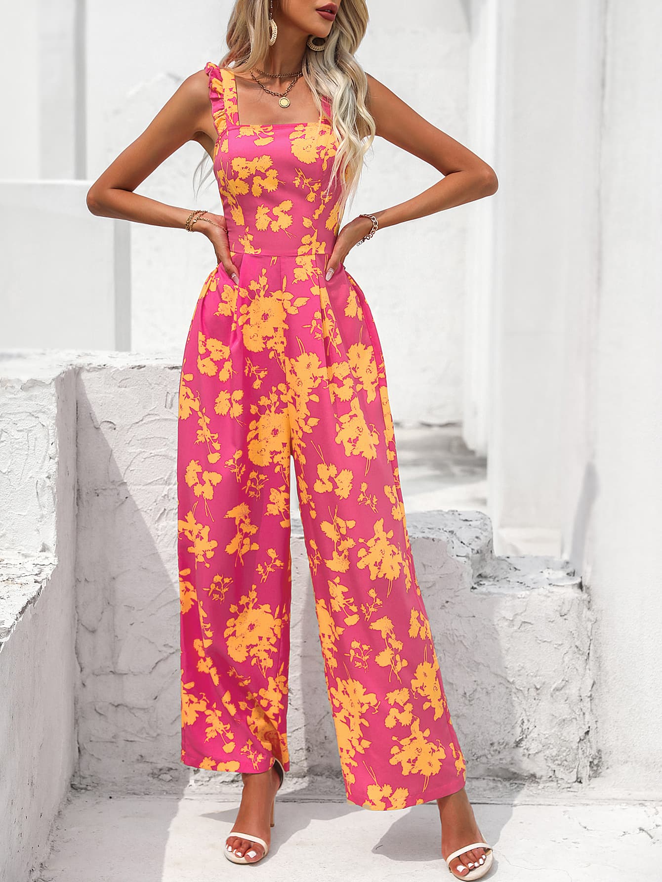 Happy With You Floral Jumpsuit