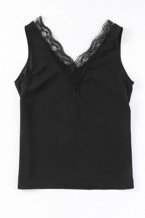 Lina Lace Detail V-Neck Tank