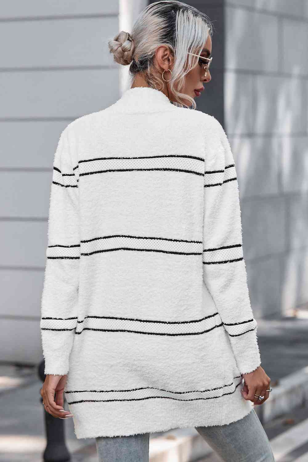 Ramona Striped Open Front Cardigan