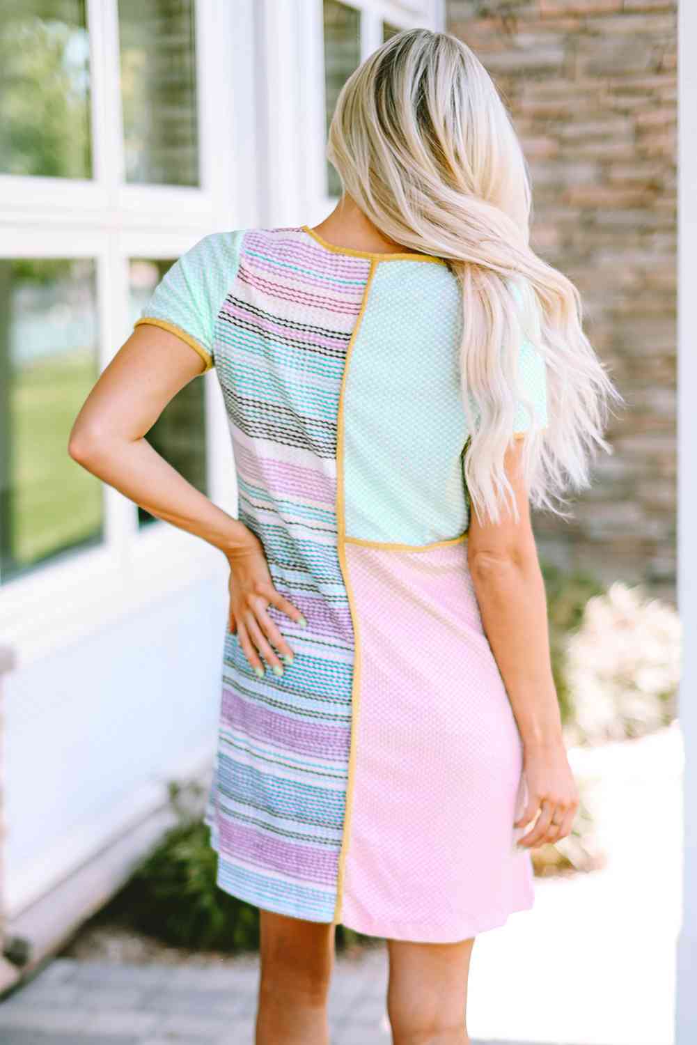 Heidi Color Block Short Sleeve Dress