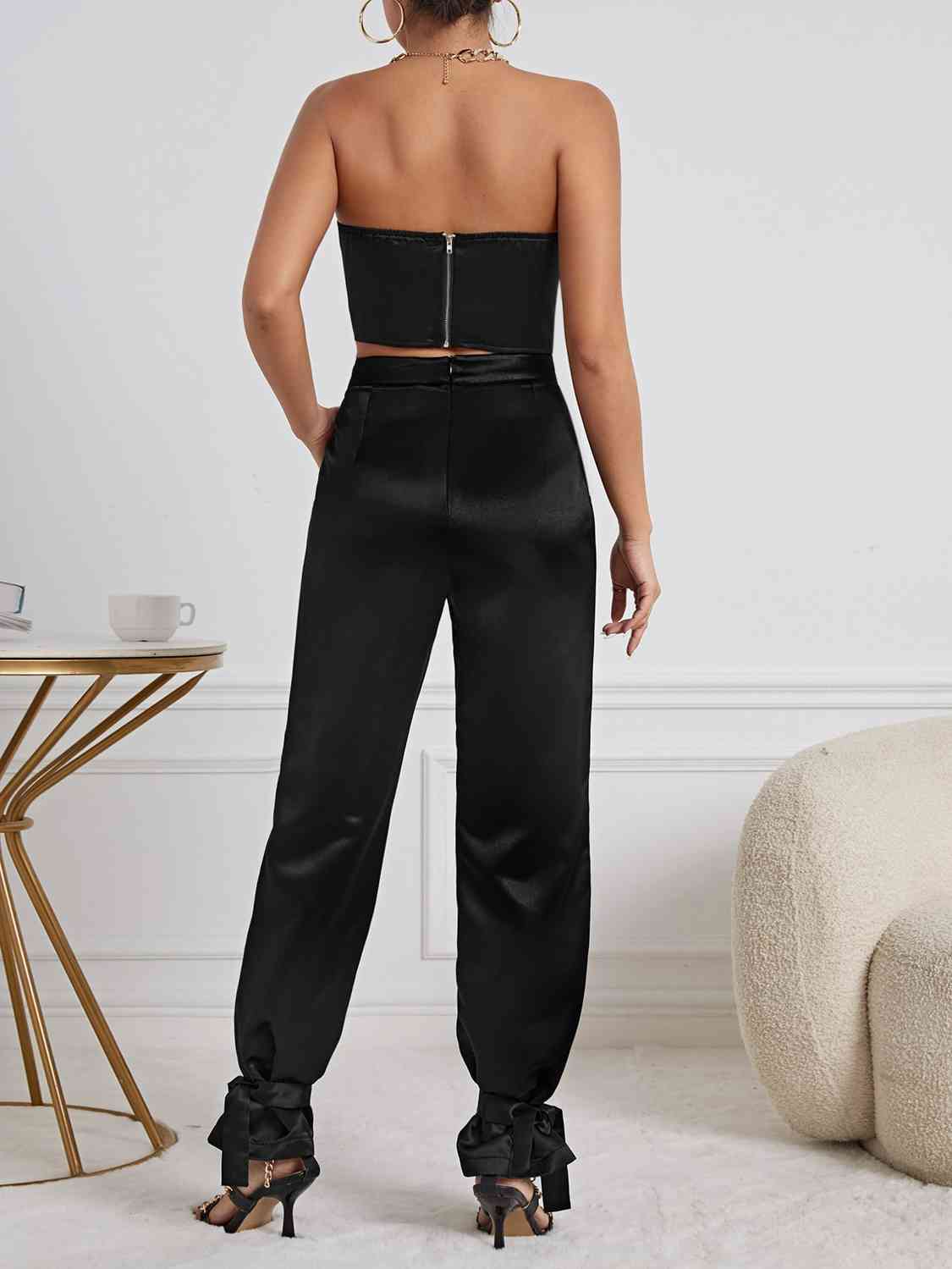 Harlow Knot Detail Tube Top and Pants Set