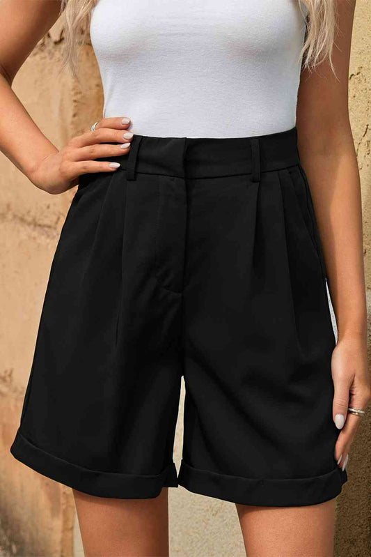 Cameron Pleated High Waist Shorts