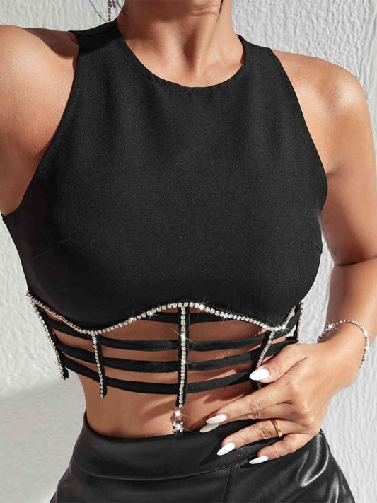 Monroe Rhinestone Crop Top