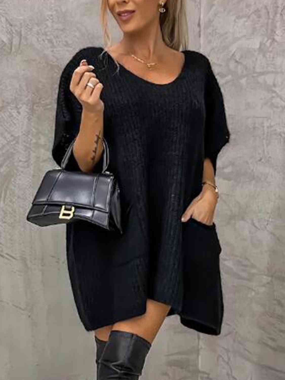 Mia Short Sleeve Sweater Dress