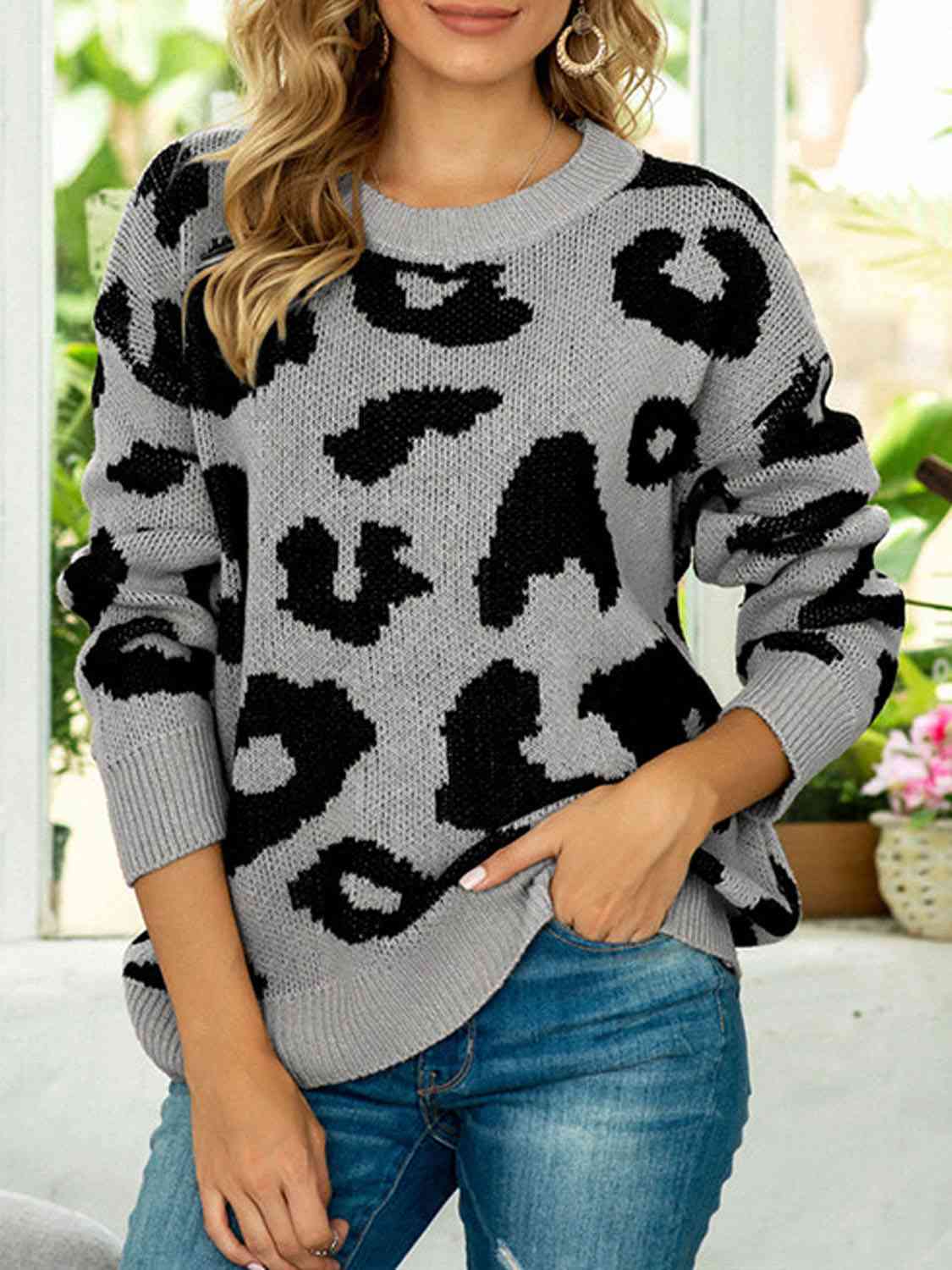 Savannah Leopard Pullover Sweater