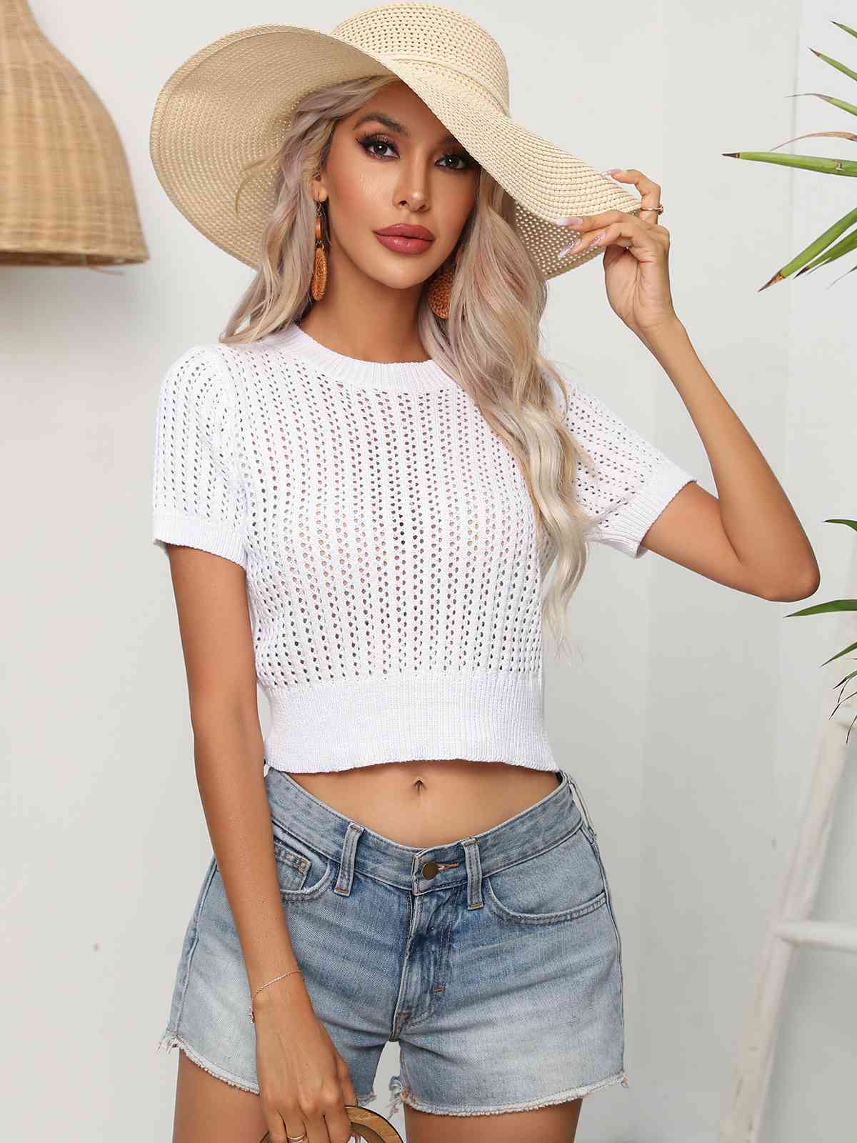 Allie Short Sleeve Knit Top