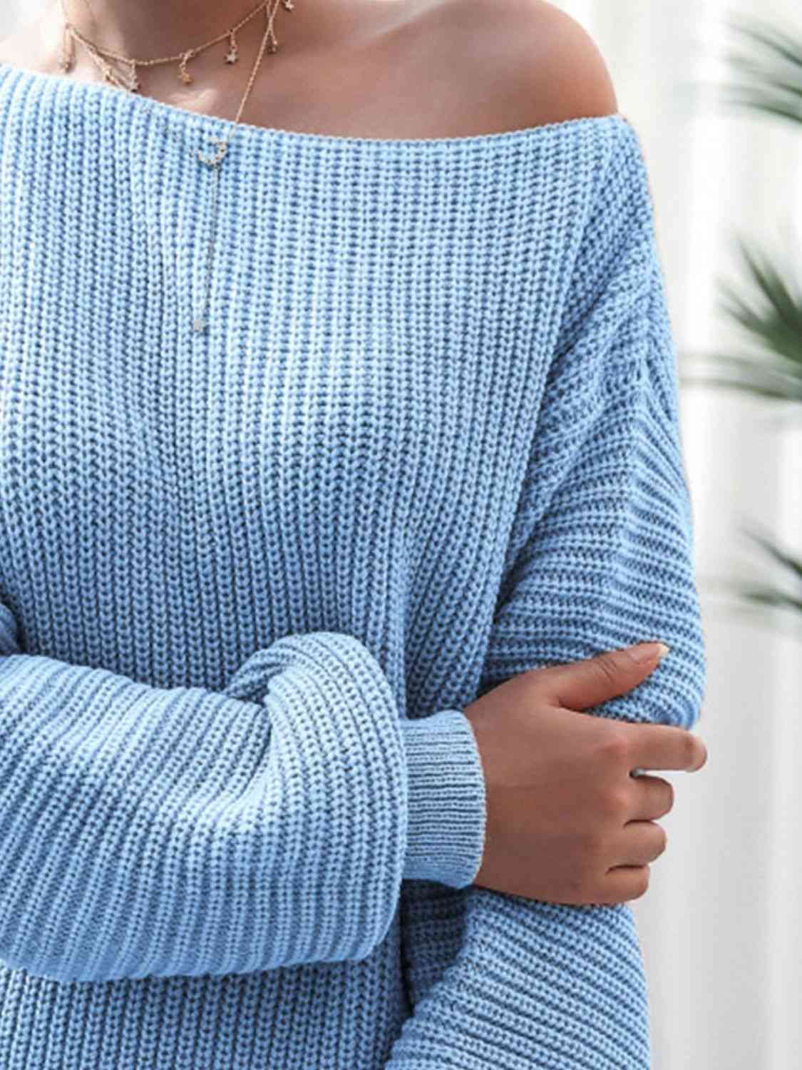 Charlotte Rib-Knit Mini Sweater Dress