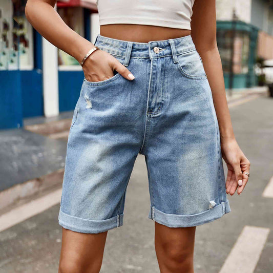 Tiana Distressed Denim Shorts