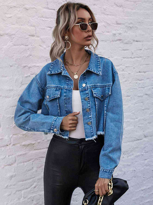 Brooke Raw Hem Denim Jacket