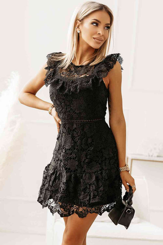Isabela Cap Sleeve Lace Mini Dress
