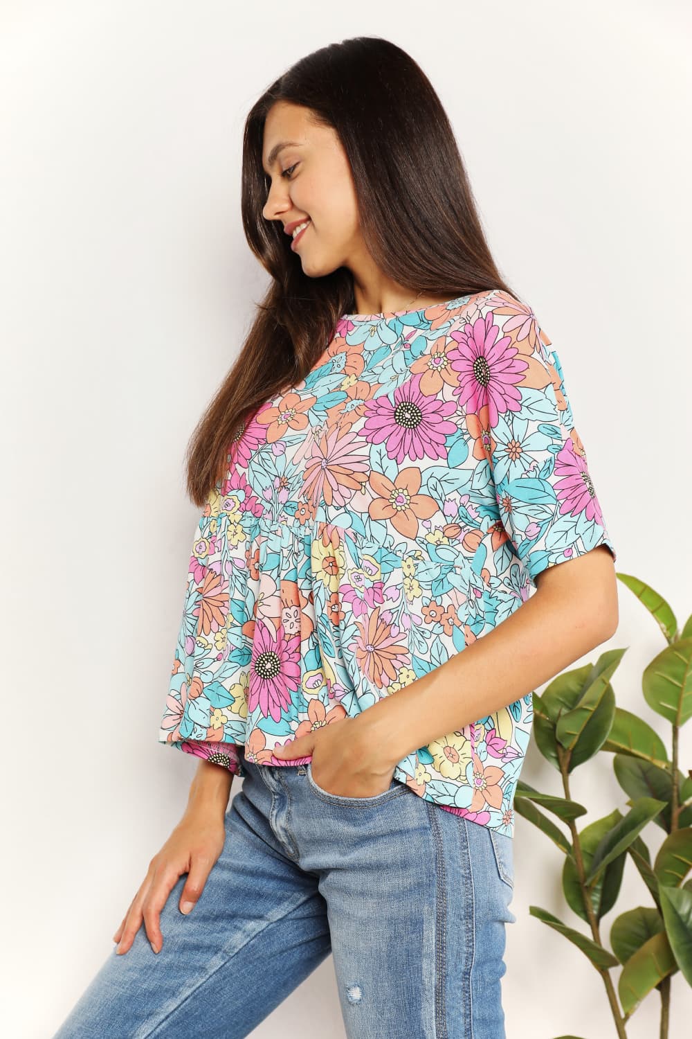 Elsie Floral Babydoll Top