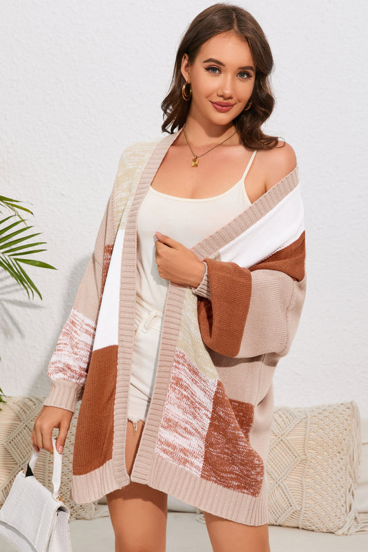 Dust Storm Color Block Cardigan