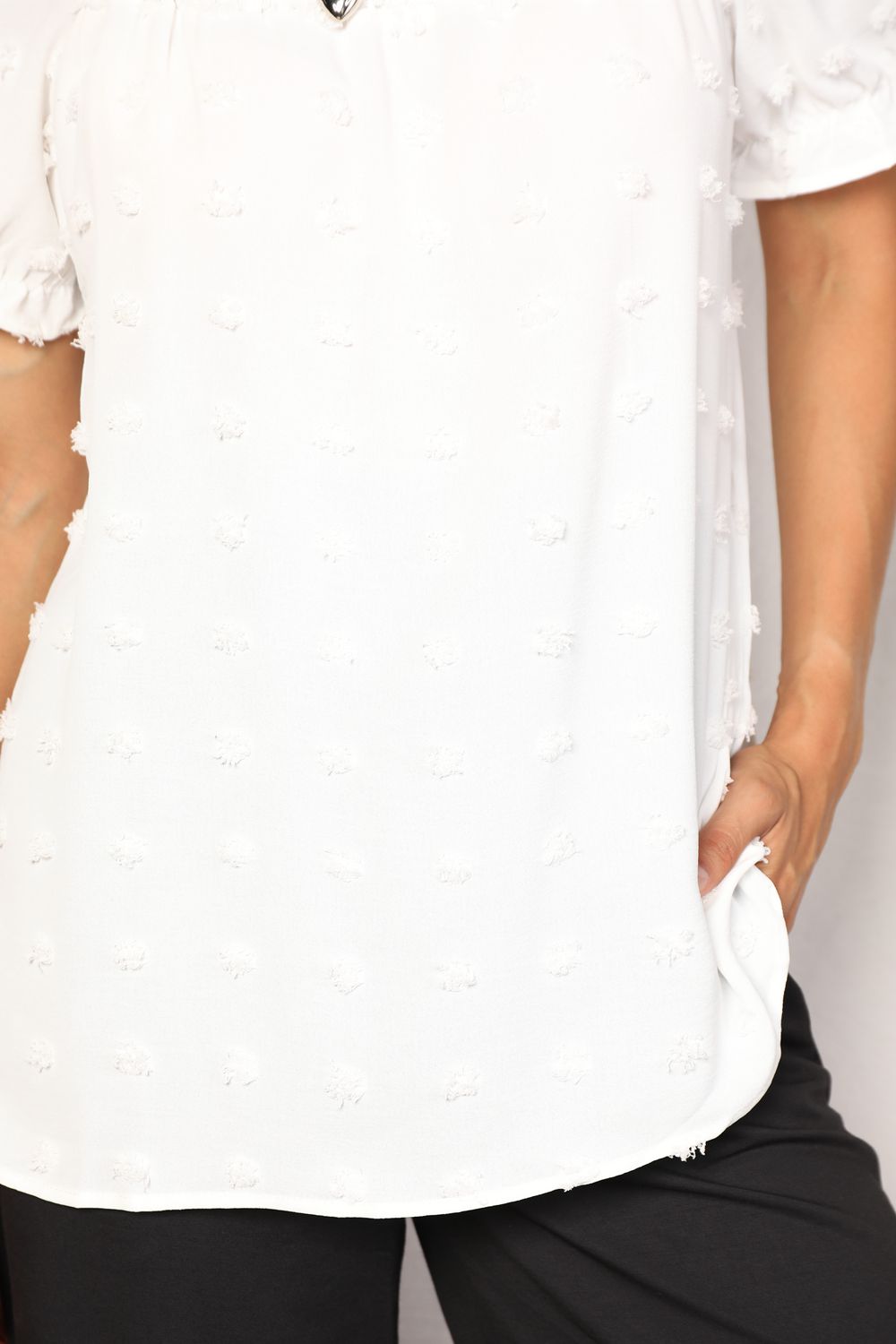 Marceline Swiss Dot Puff Sleeve Blouse