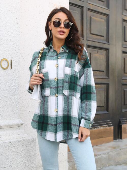 Adeline Plaid Button Up Long Sleeve Shirt