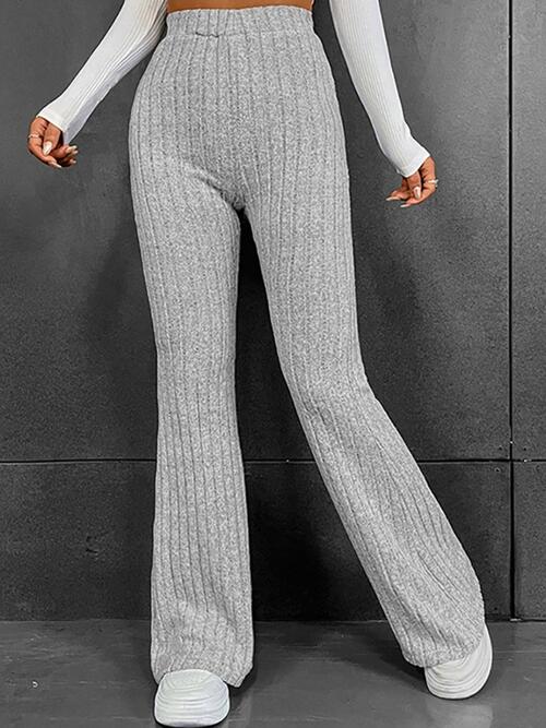 Brinley Ribbed High Waist Flare Bootcut Pants