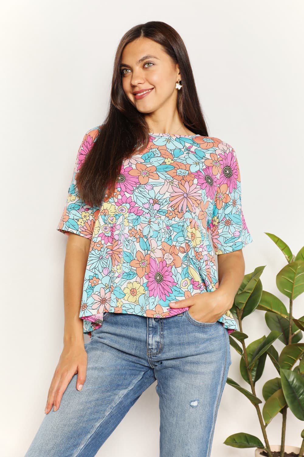 Elsie Floral Babydoll Top