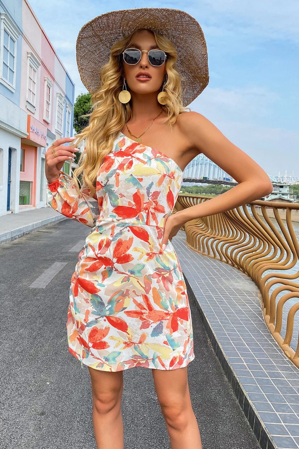 Tropical Vacation Floral Mini Dress