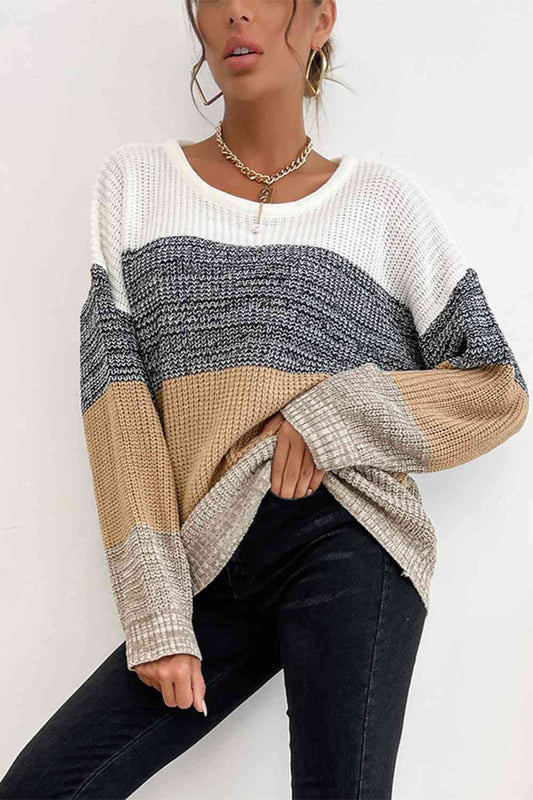 Emmie Striped Long Sleeve Sweater