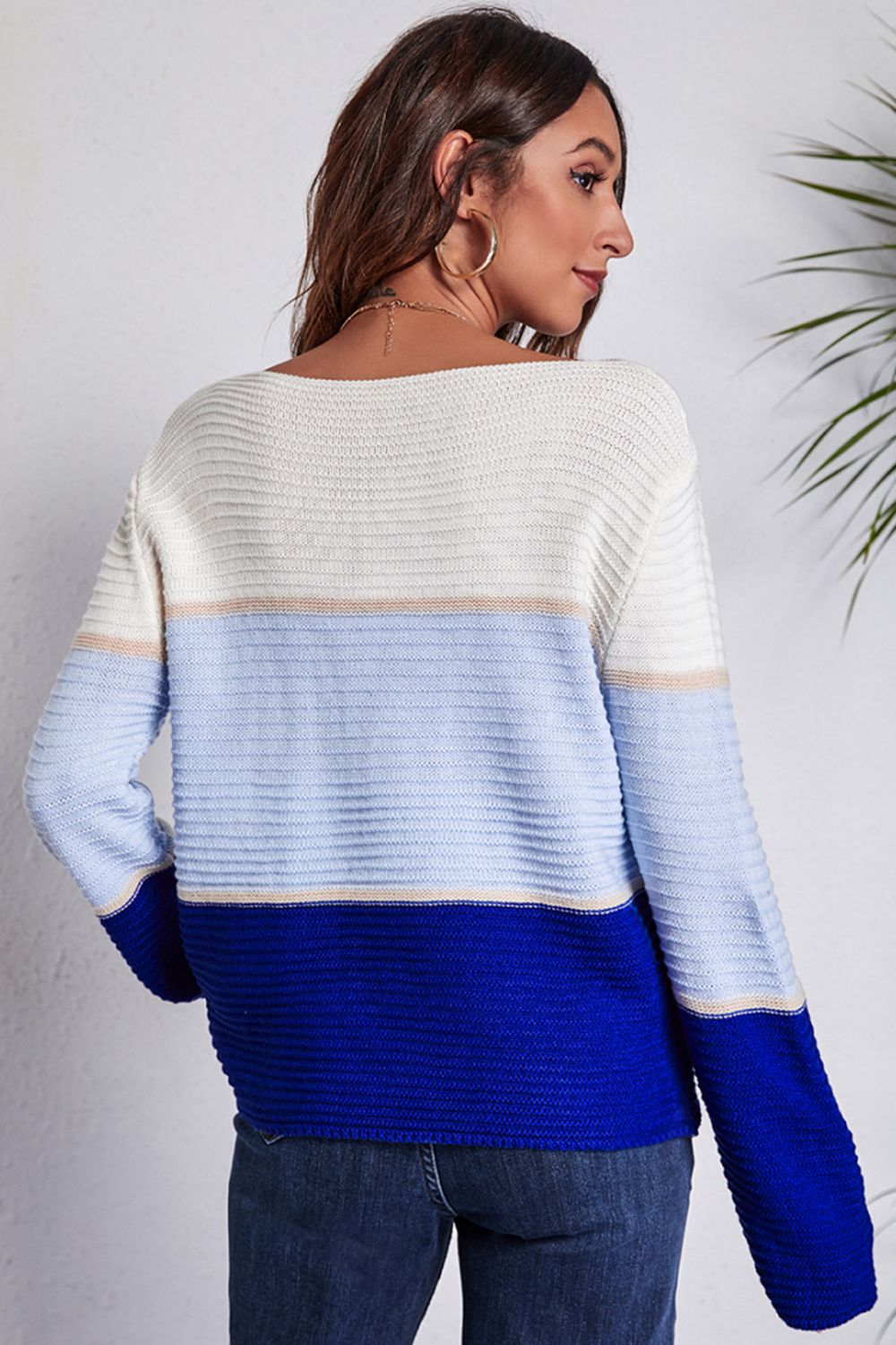 Very Curious Color Block Sweater