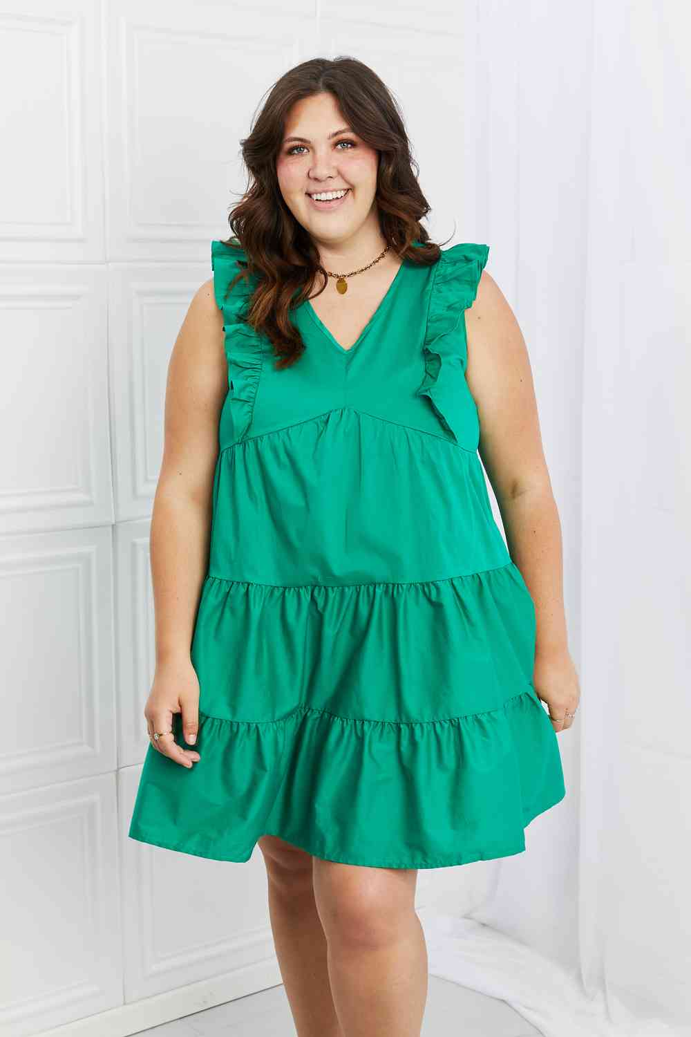 Emerald City Mini Ruffle Dress