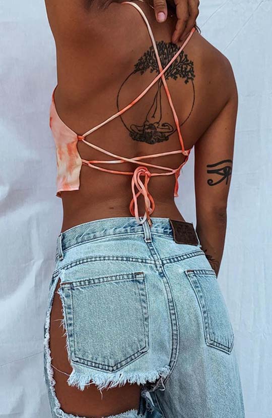 Catch My Drift Orange Tie Dye Halter Top