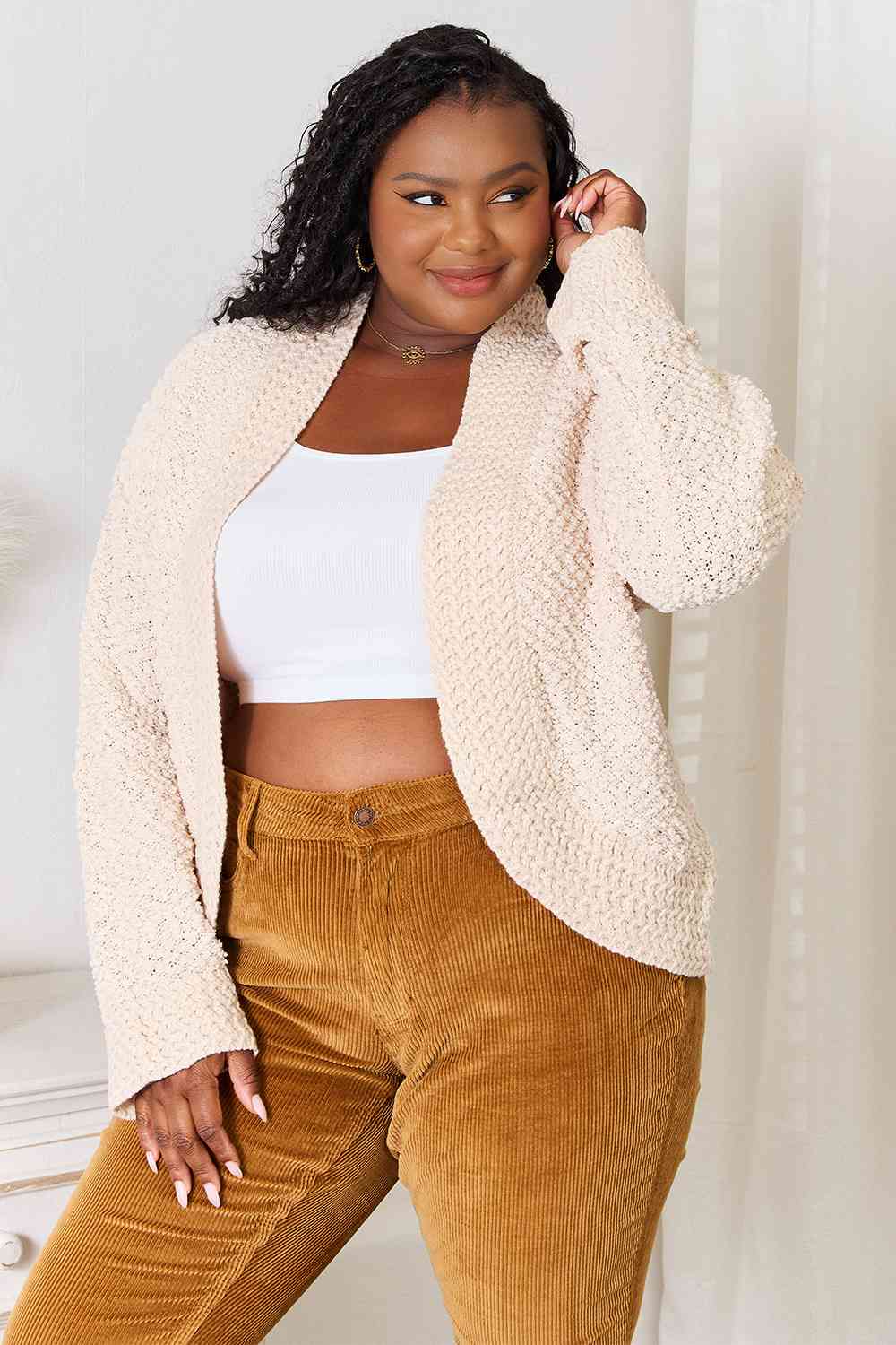 Skyler Open Front Long Sleeve Cardigan