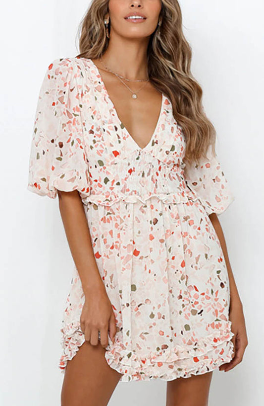 Charlotte Pink Floral Mini Dress