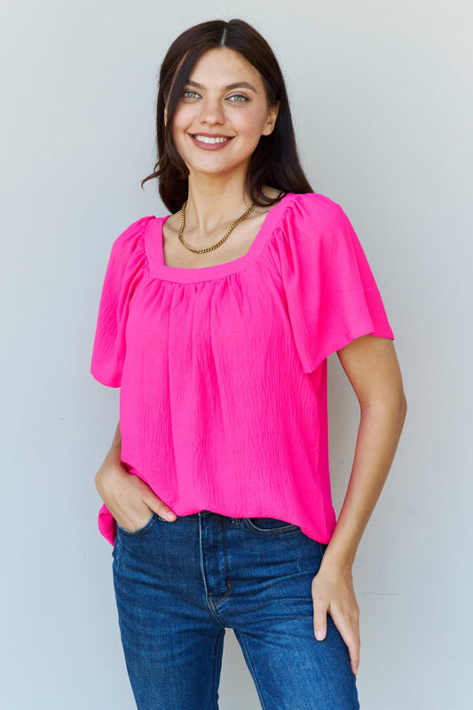 Stay Close Square Neck Blouse