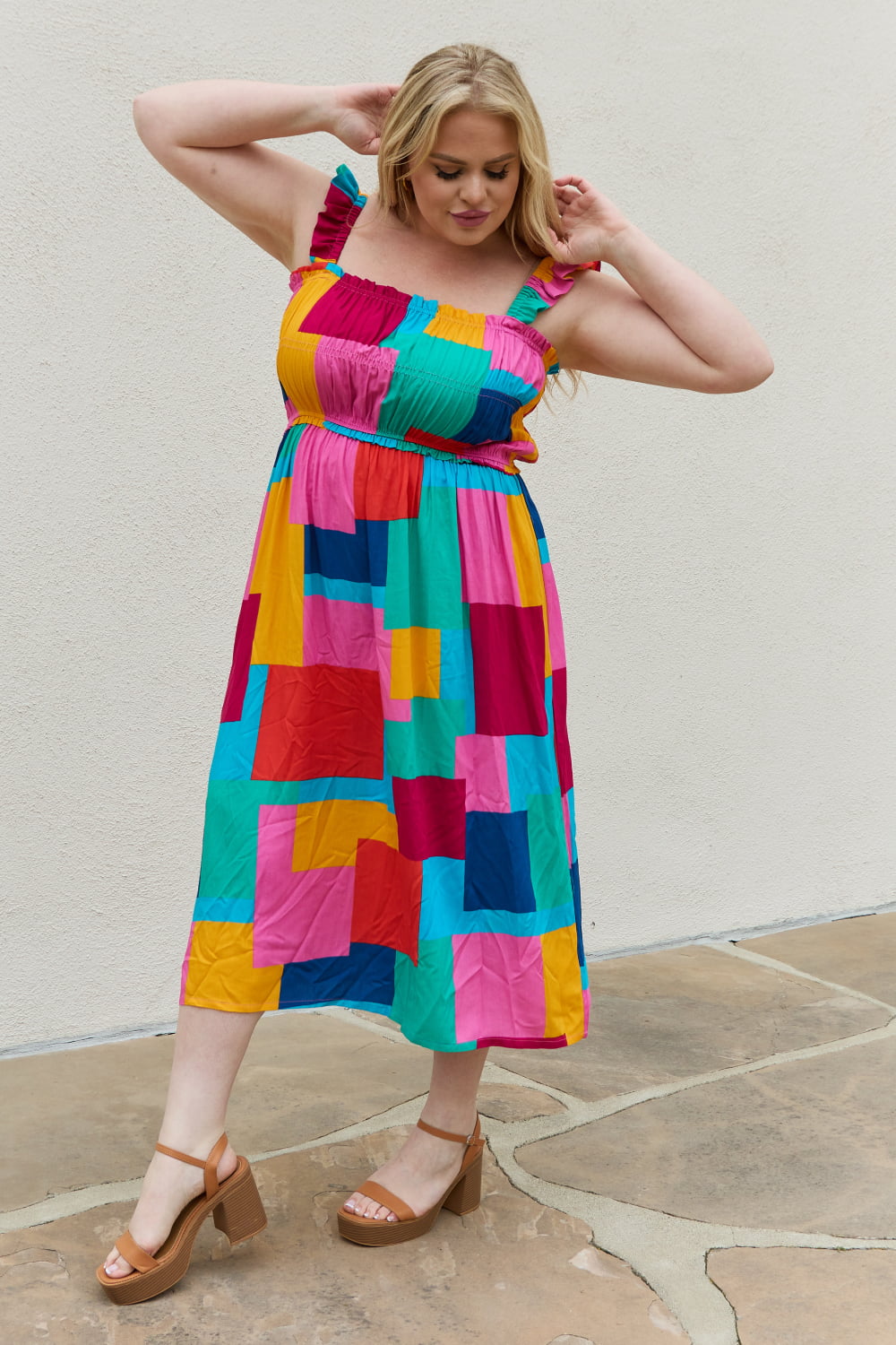 All You Need Is Color Midi Dress