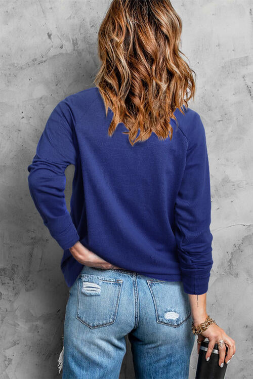 Serena Round Neck Long Sleeve Sweatshirt