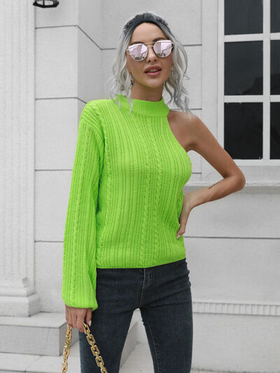 Lara Cable-Knit Asymmetrical Sweater
